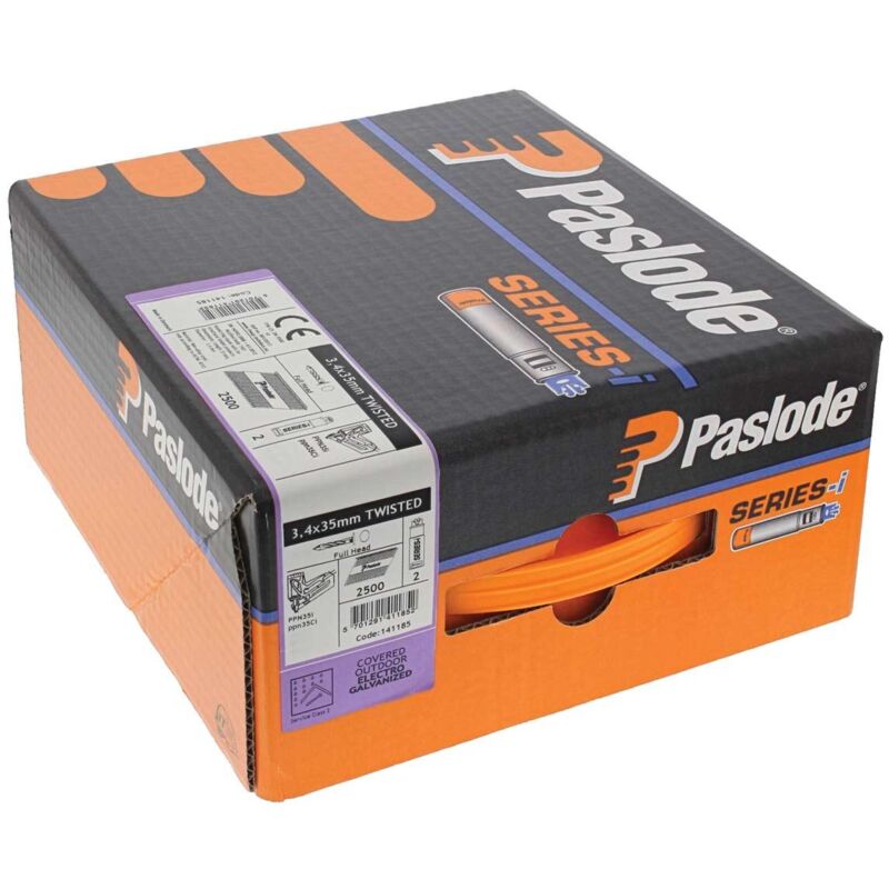 Paslode 35mm x 3.4mm Twisted Electro Galvanised Nails For PPN35Ci Pack Of 2500