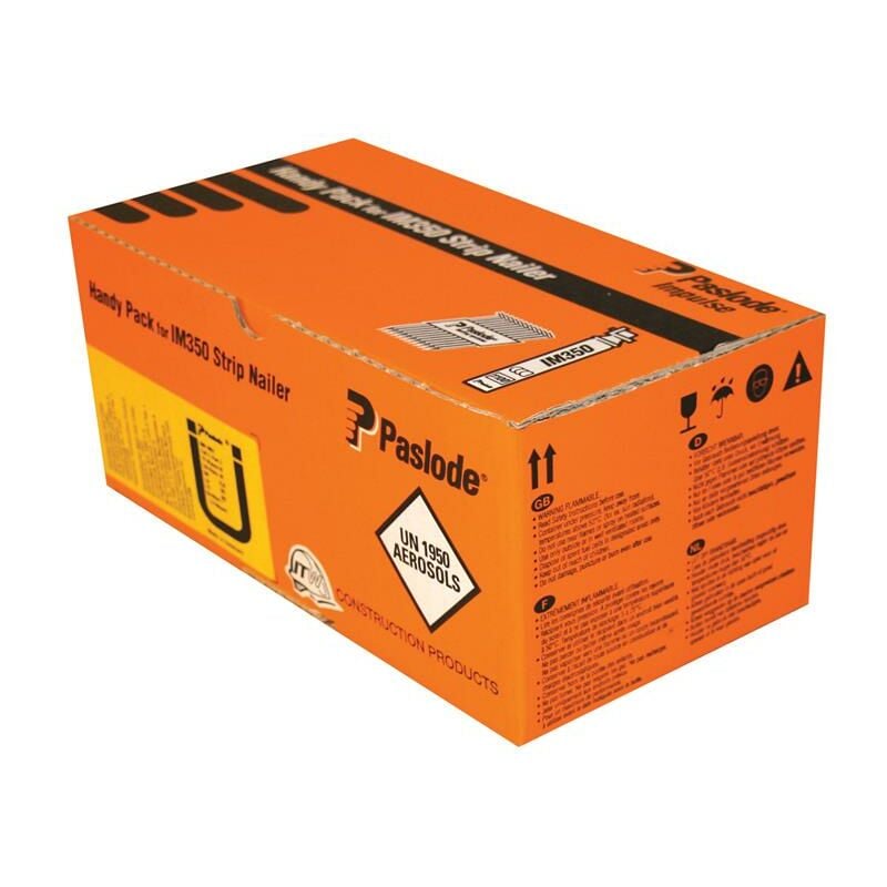 Paslode 2.8 x 63mm 350 Ring Nails Stainless Steel Finish Box of 1100 + 1 Fuel Cell PAS141261