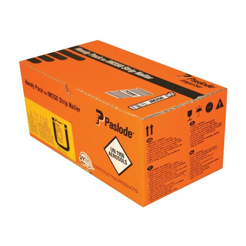 Paslode 3.1 x 75mm 350 Ring Nails Stainless Steel Finish Box of 1100 + 1 Fuel Cell PAS141266