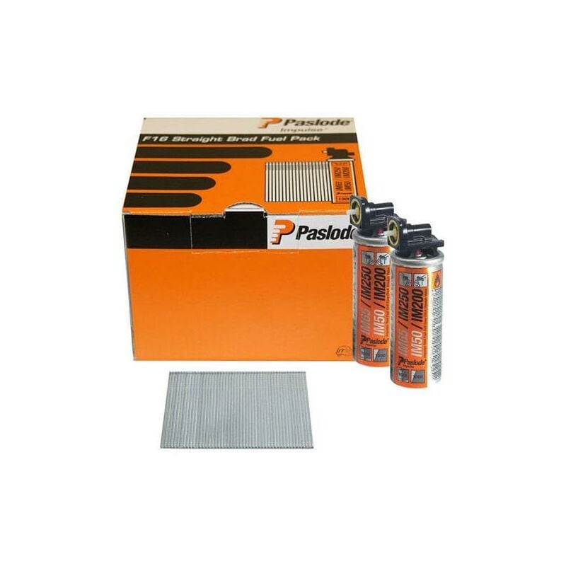 Brad Nail Fuel Pack F16 x 63mm Galv Qty 2,000 - Paslode